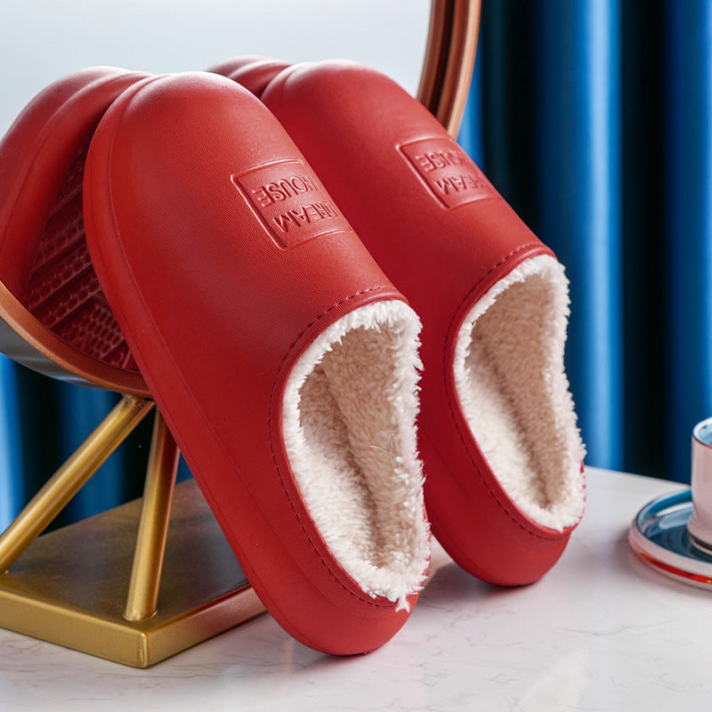 Women's waterproof and warm cotton slippers