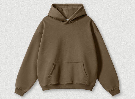 Solid Colour Plus Size Thick Hoodie