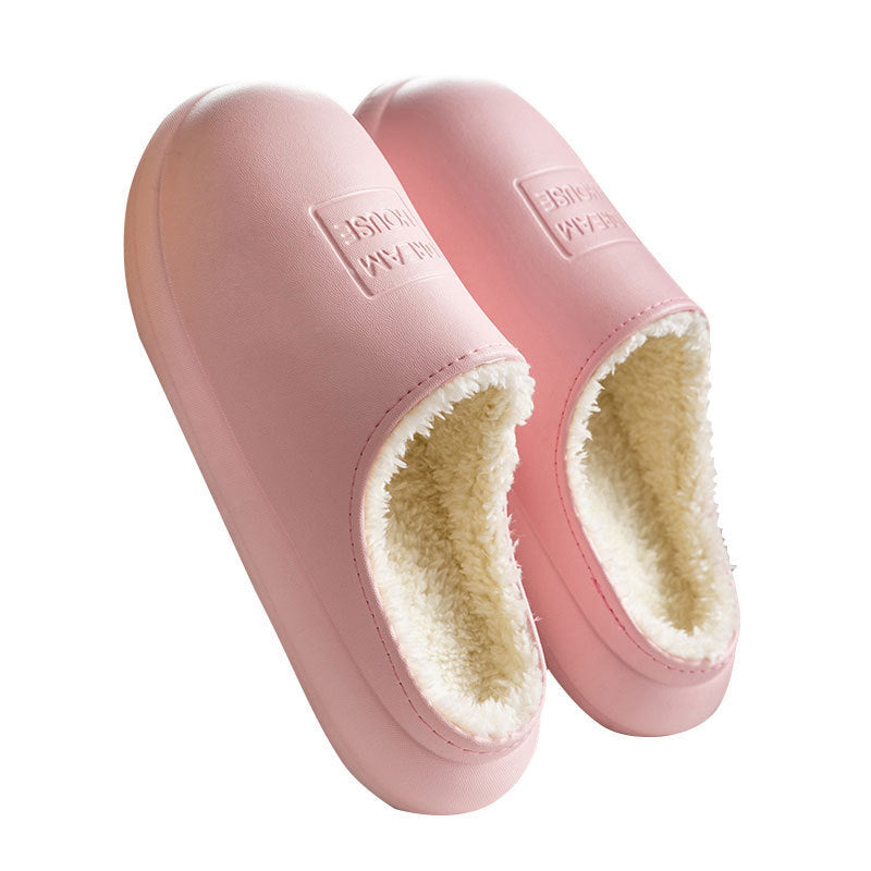 Women's waterproof and warm cotton slippers