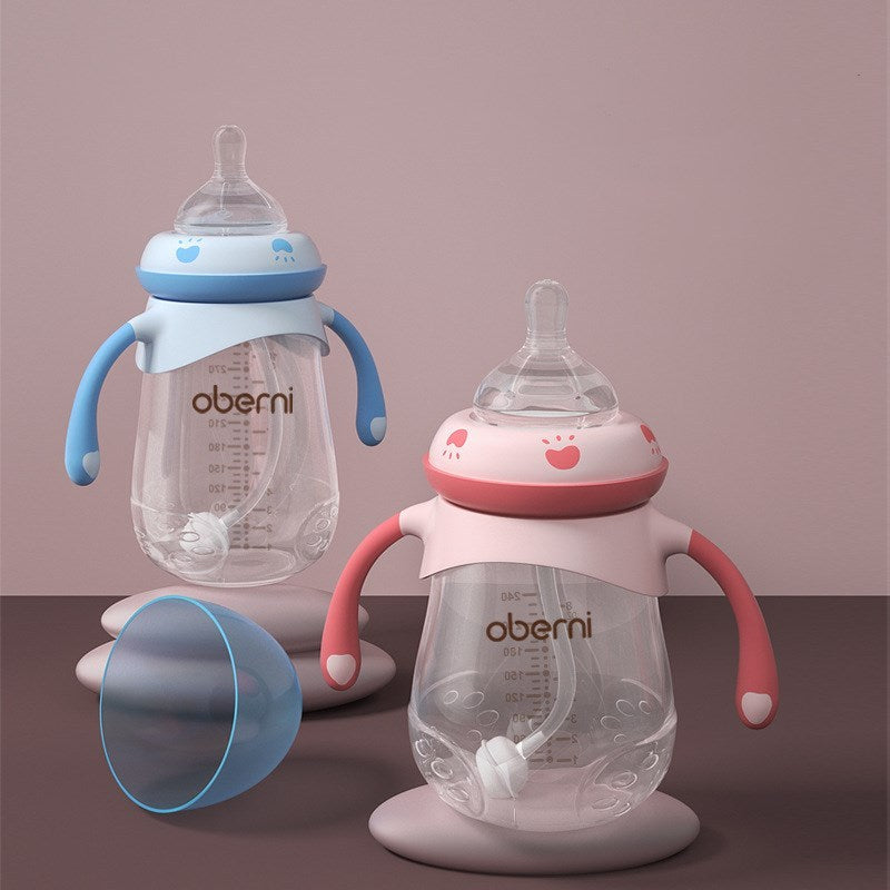 Anti-Colic Wide Calibre Baby Bottle with Handle – Drop-Resistant & Easy to Hold
