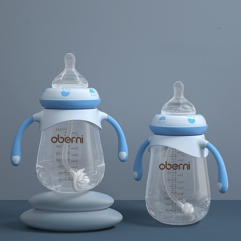 Anti-Colic Wide Calibre Baby Bottle with Handle – Drop-Resistant & Easy to Hold