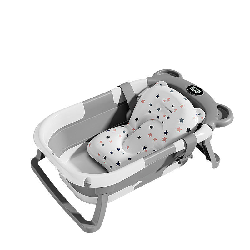 Foldable Newborn Baby Temperature-sensing Bathtub