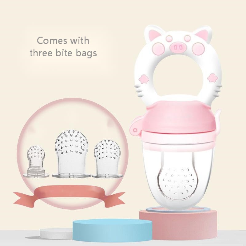 Silicone Baby Teether with Fruit Feeder – Safe Teething Relief