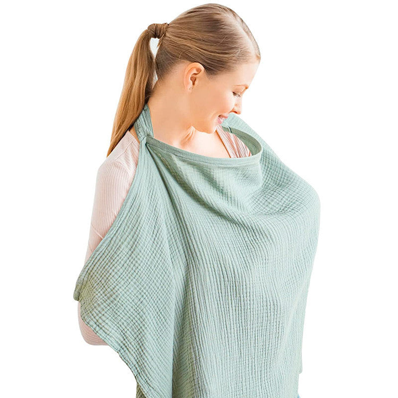 Muslin Nursing Cover – Breathable Breastfeeding Apron & Multi-Use Canopy