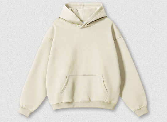 Solid Colour Plus Size Thick Hoodie