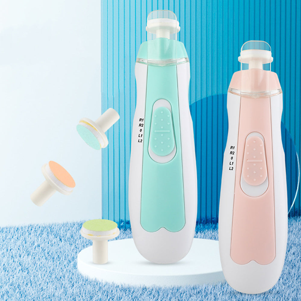 Electric Baby Nail Clipper Set – Safe & Gentle Trimming for Newborns & Toddlers (Pink/Blue)