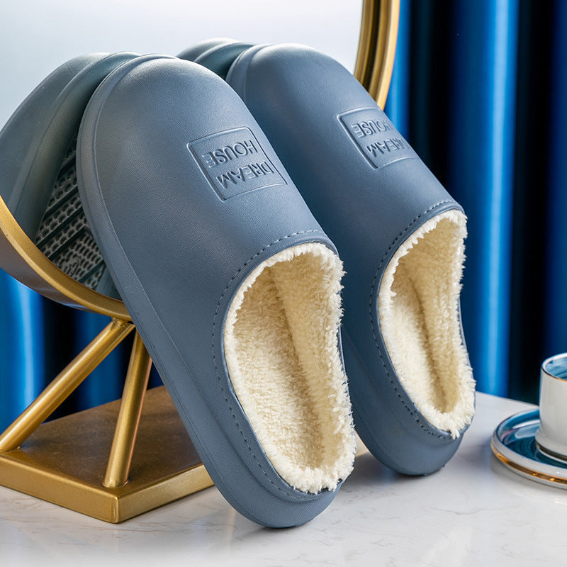 Women's waterproof and warm cotton slippers
