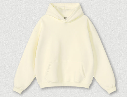 Solid Colour Plus Size Thick Hoodie