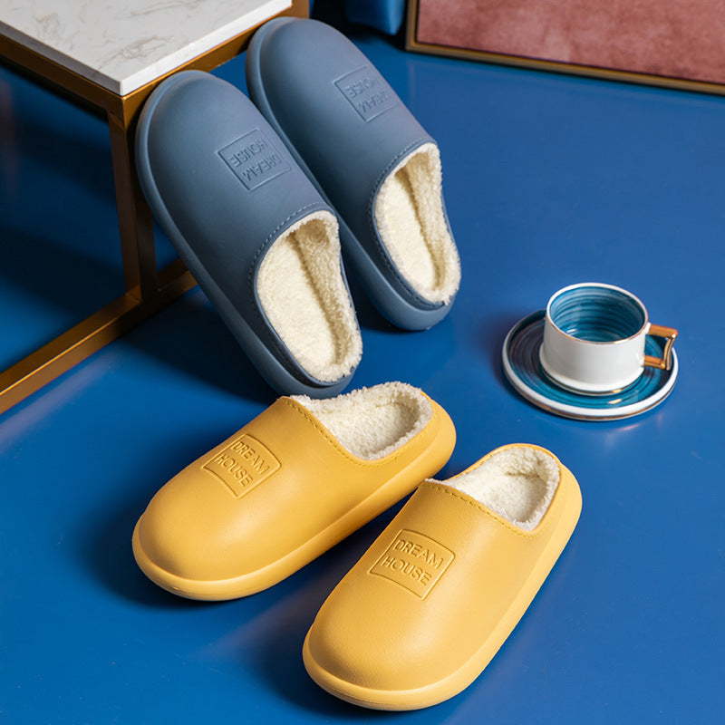 Women's waterproof and warm cotton slippers