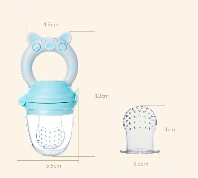 Silicone Baby Teether with Fruit Feeder – Safe Teething Relief