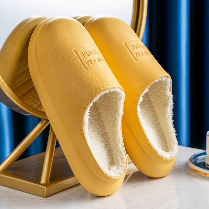 Women's waterproof and warm cotton slippers