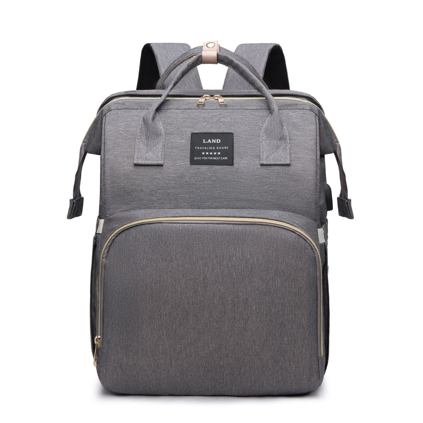 Travel Baby Crib Backpack – Large Capacity Nappy Bag with Insulated Milk Pockets & Changing Station