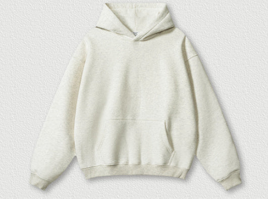Solid Colour Plus Size Thick Hoodie