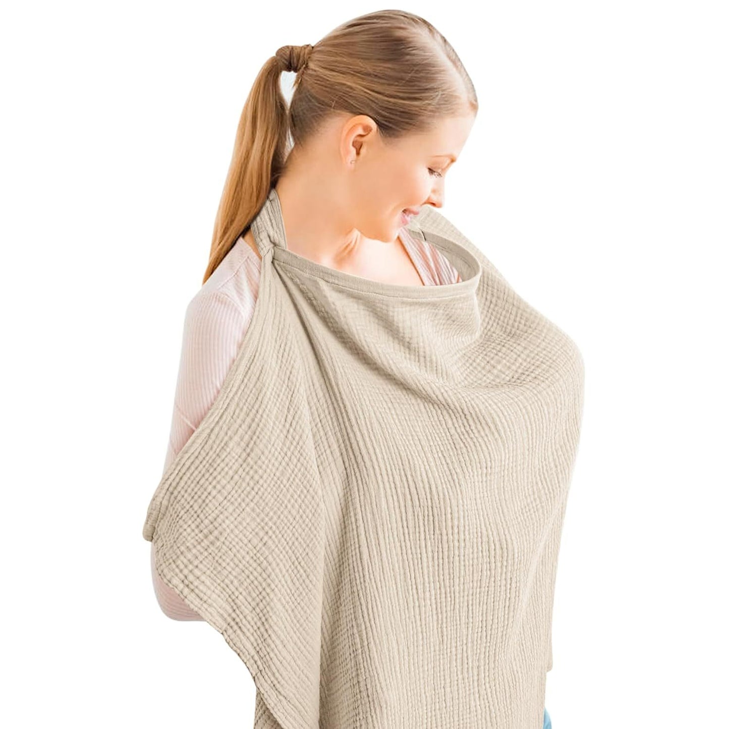 Muslin Nursing Cover – Breathable Breastfeeding Apron & Multi-Use Canopy