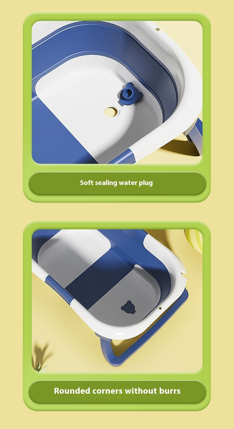 Foldable Newborn Baby Temperature-sensing Bathtub