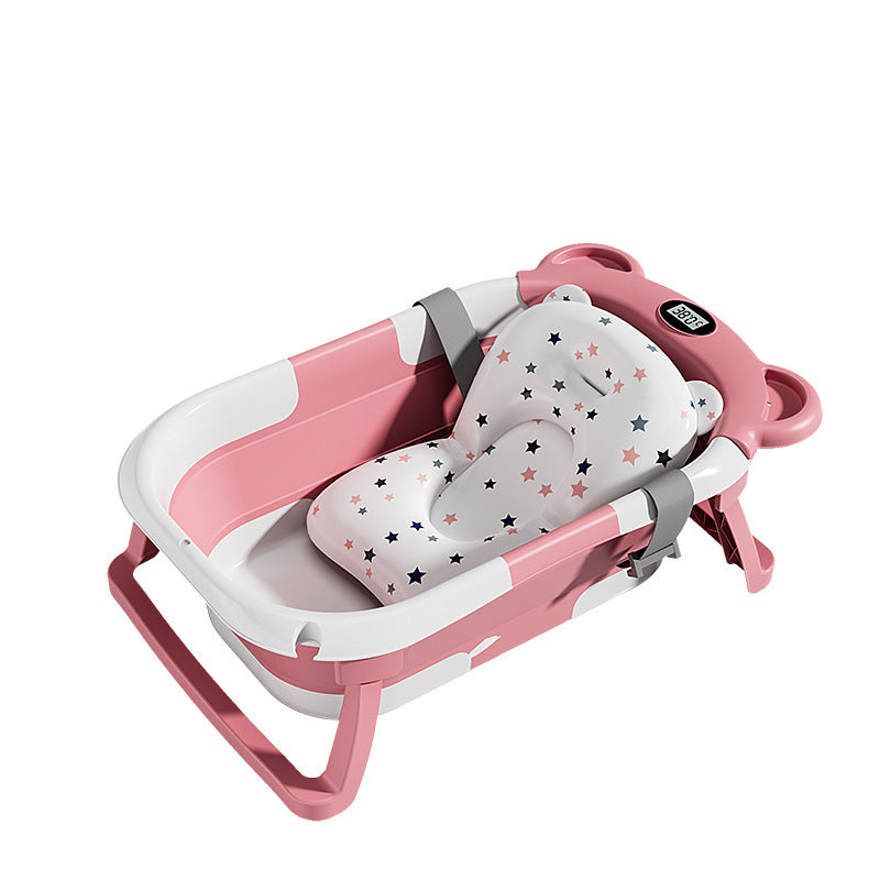 Foldable Newborn Baby Temperature-sensing Bathtub