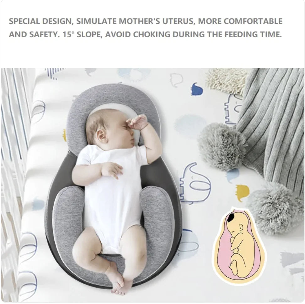 Baby Anti-Spit Up Pillow – Memory Foam Inclined Pillow for Newborns