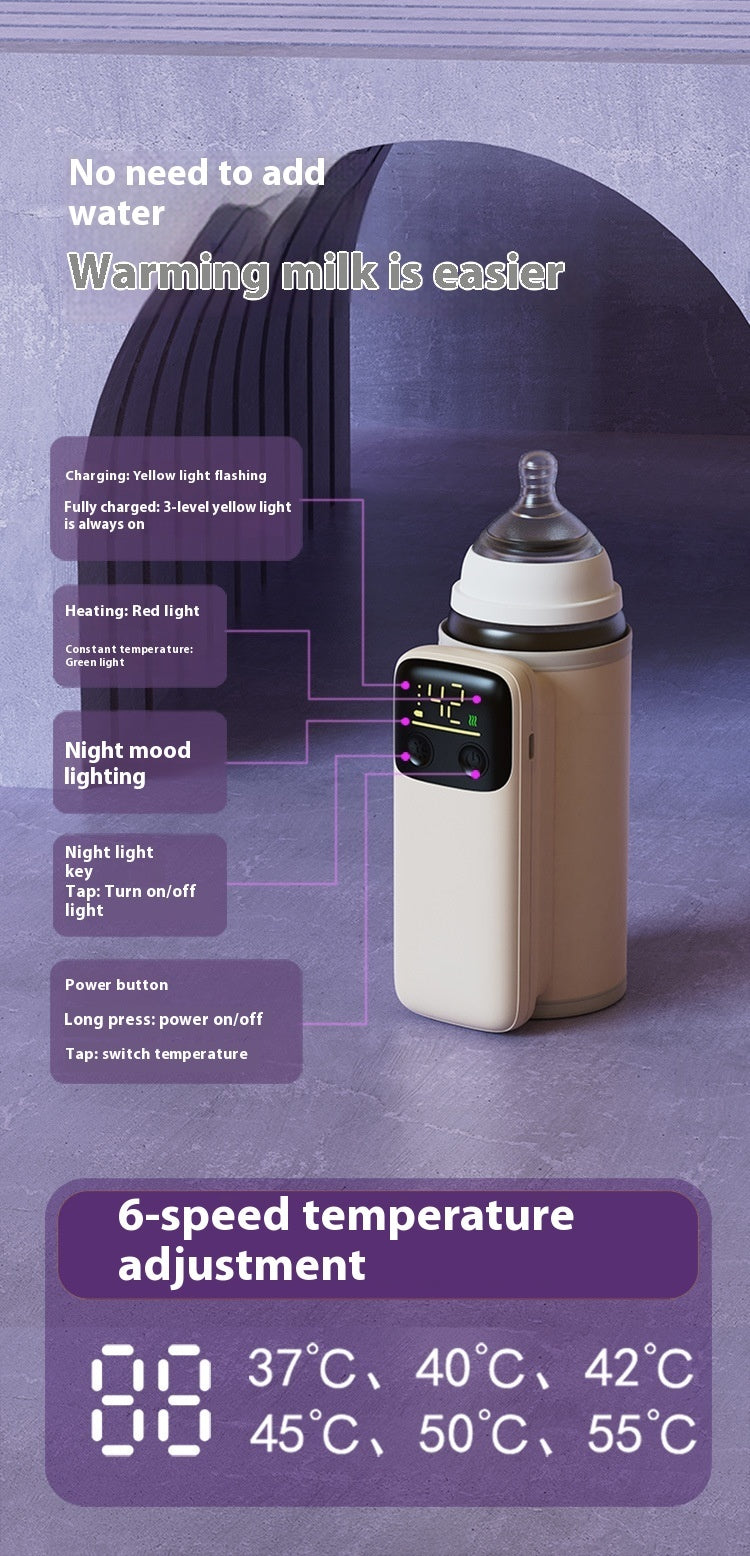 Baby Bottle Insulation Cover – Universal Milk Warmer with Fast Charging & Constant Temperature