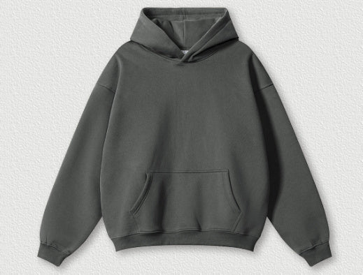 Solid Colour Plus Size Thick Hoodie