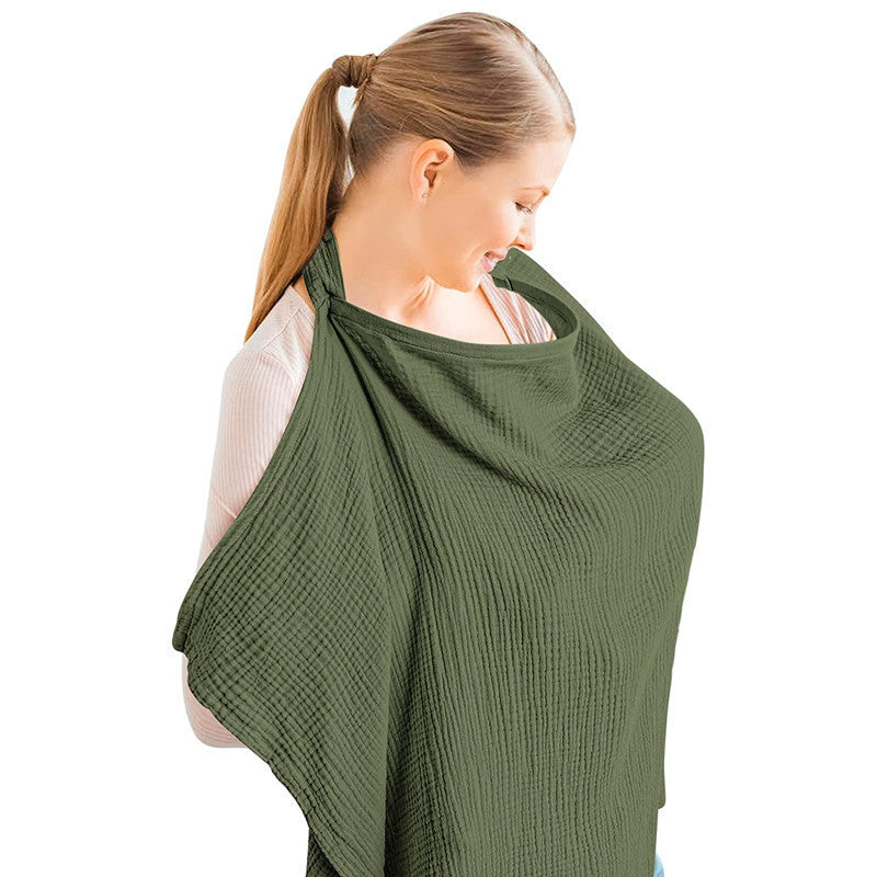 Muslin Nursing Cover – Breathable Breastfeeding Apron & Multi-Use Canopy