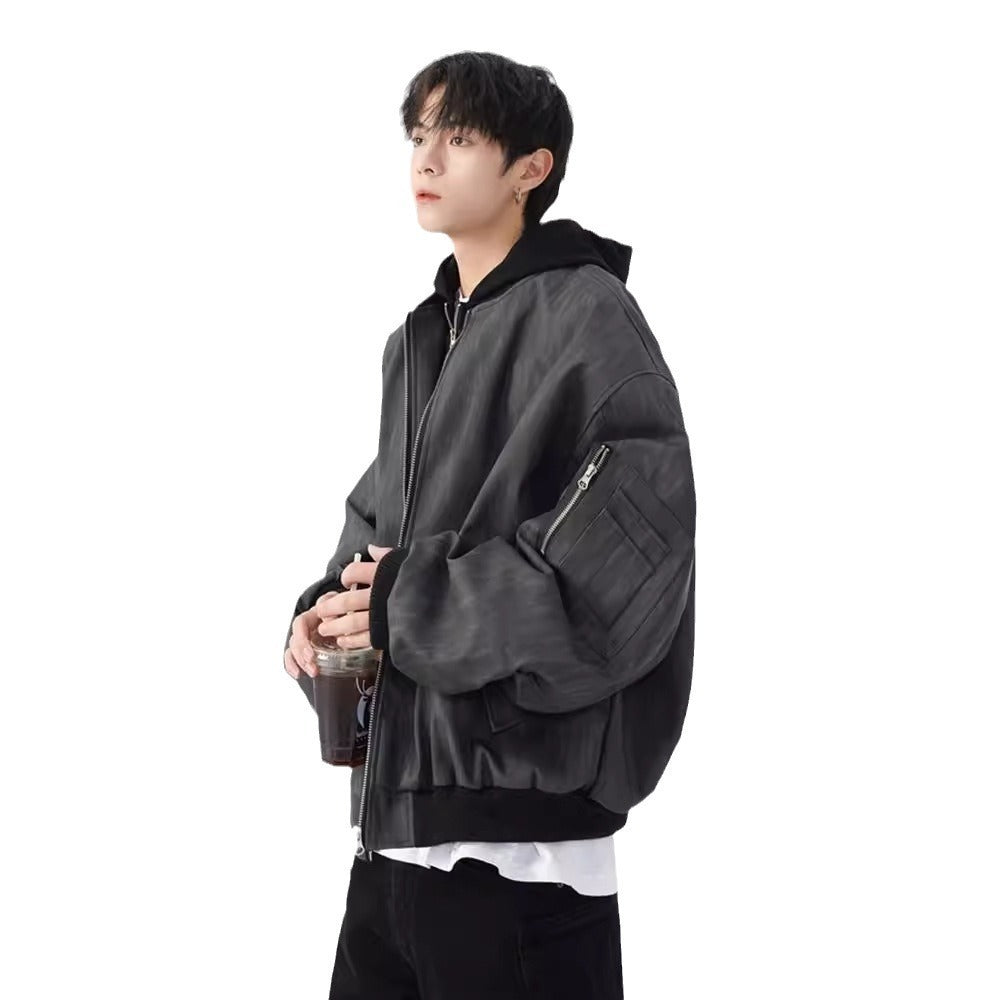 Men's Autumn And Winter Loose Baseball Jacket