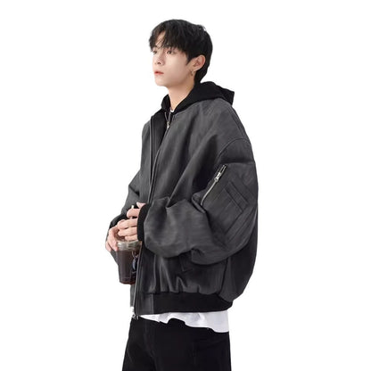 Men's Autumn And Winter Loose Baseball Jacket