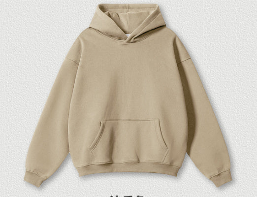 Solid Colour Plus Size Thick Hoodie