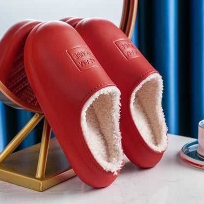 Women's waterproof and warm cotton slippers