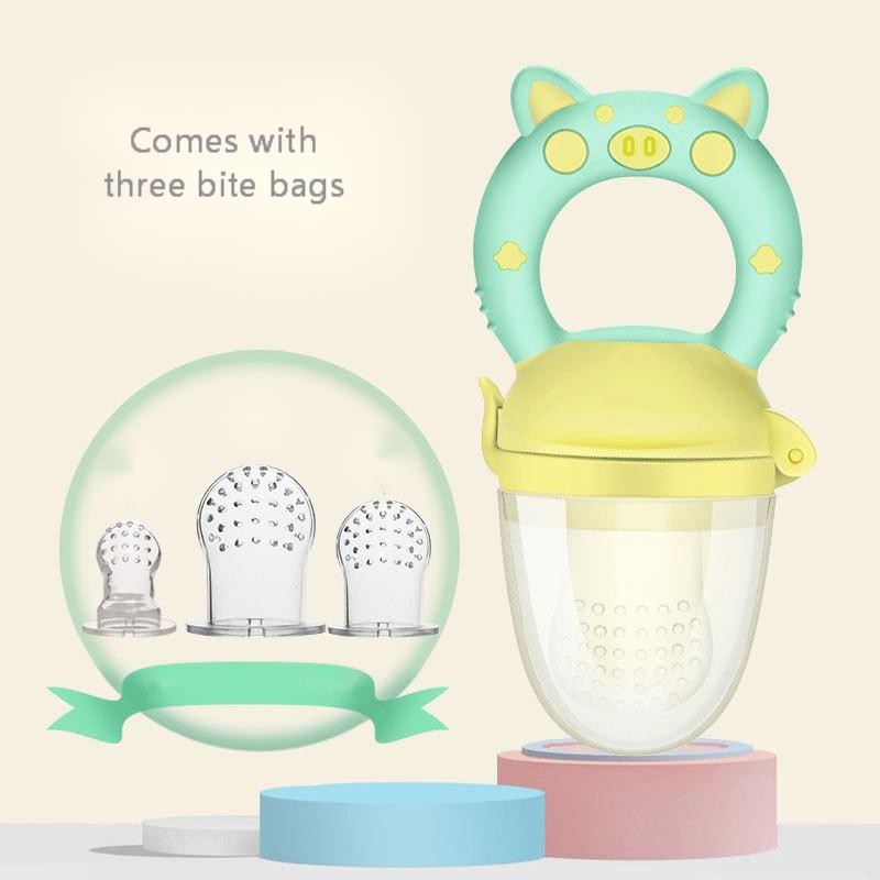 Silicone Baby Teether with Fruit Feeder – Safe Teething Relief