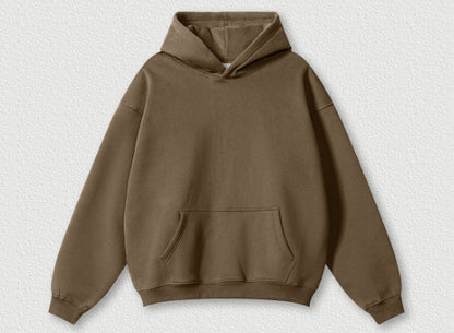 Solid Colour Plus Size Thick Hoodie