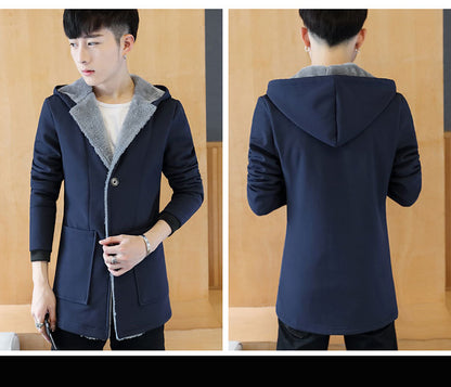 Men’s Loose Hooded Cotton Jacket – Casual Warm Outerwear for All Seasons