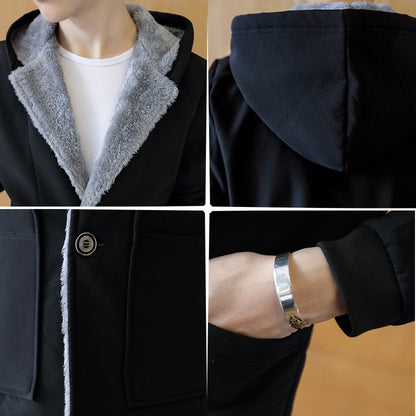 Men’s Loose Hooded Cotton Jacket – Casual Warm Outerwear for All Seasons