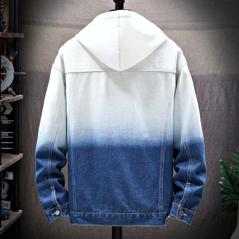 Men’s Loose Denim Jacket – Casual Student Style, Slim Fit Lapel Design