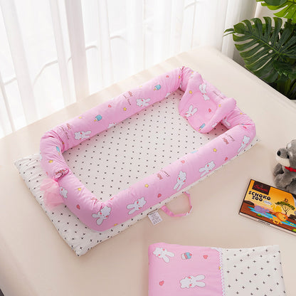 Newborn Portable Crib Bed Removable And Washable Bed