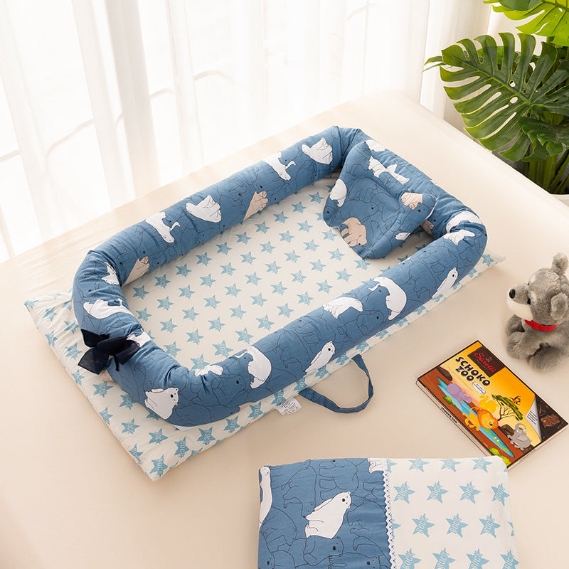 Newborn Portable Crib Bed Removable And Washable Bed