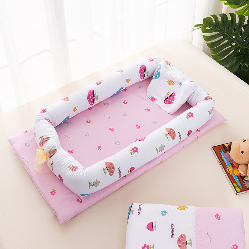 Newborn Portable Crib Bed Removable And Washable Bed
