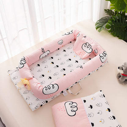 Newborn Portable Crib Bed Removable And Washable Bed