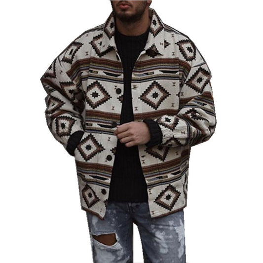 Men's Fashion Printed Jacket – Slim Fit European Style
