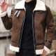 Men's Leather Jacket Lamb Wool Coat