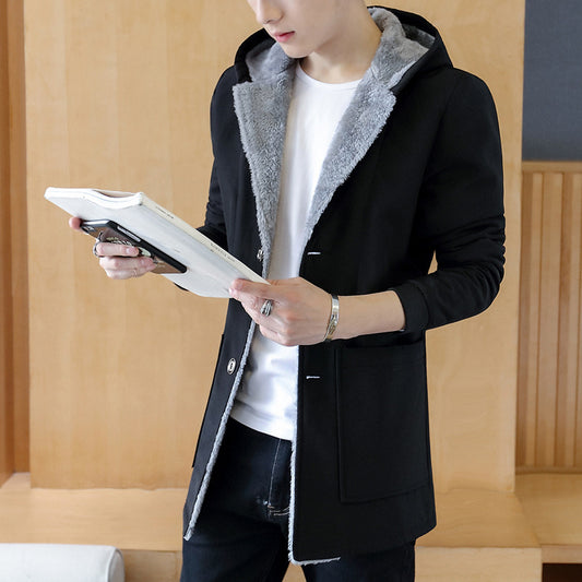 Men’s Loose Hooded Cotton Jacket – Casual Warm Outerwear for All Seasons