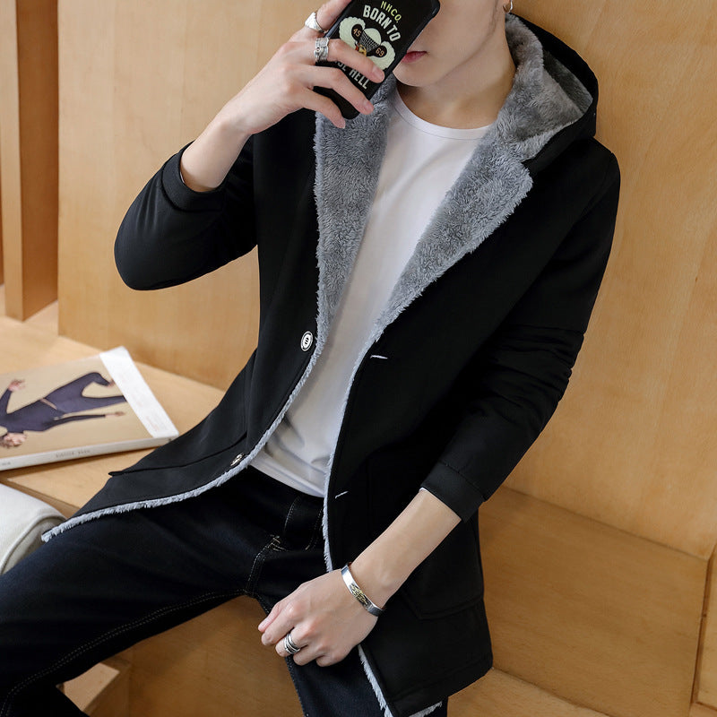 Men’s Loose Hooded Cotton Jacket – Casual Warm Outerwear for All Seasons