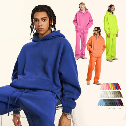 Solid Colour Plus Size Thick Hoodie