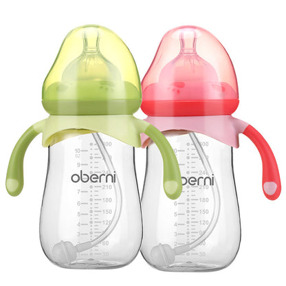 Anti-Colic Wide Calibre Baby Bottle with Handle – Drop-Resistant & Easy to Hold