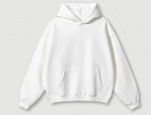 Solid Colour Plus Size Thick Hoodie