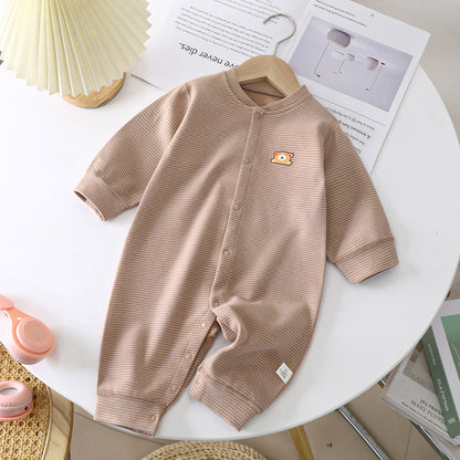 Baby Dralon Striped Jumpsuit – Thick Warm Unisex Romper