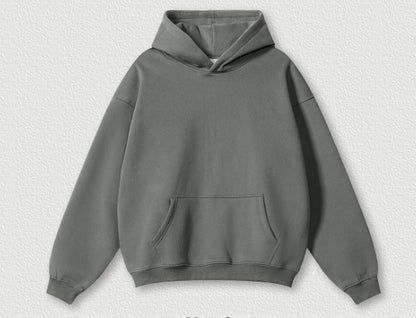 Solid Colour Plus Size Thick Hoodie
