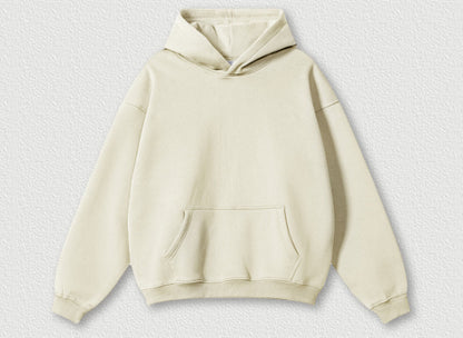 Solid Colour Plus Size Thick Hoodie