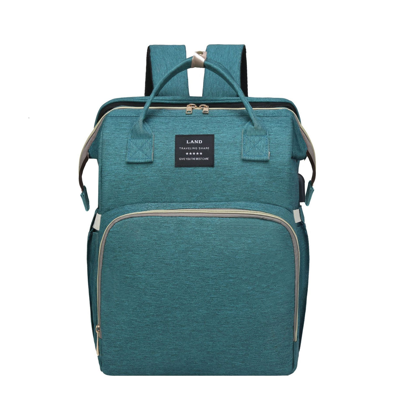 Travel Baby Crib Backpack – Large Capacity Nappy Bag with Insulated Milk Pockets & Changing Station