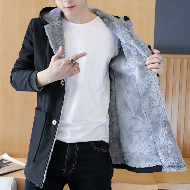 Men’s Loose Hooded Cotton Jacket – Casual Warm Outerwear for All Seasons