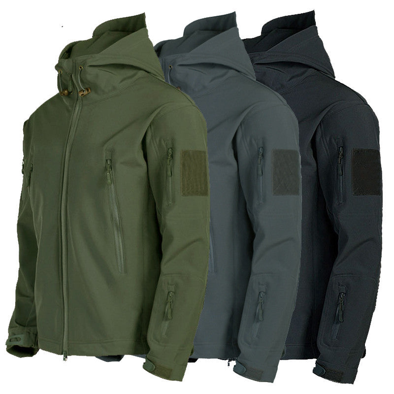 Soft Shell Men's Windproof Hooded Jacket – Outdoor, Sport & Everyday Wear